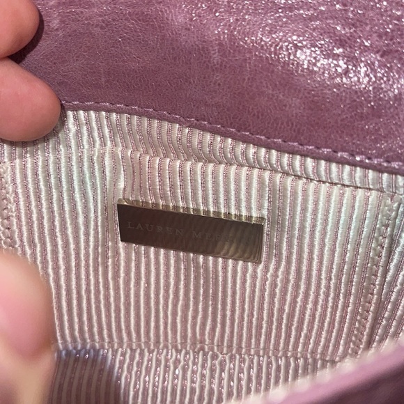 Lauren Merkin Dusty Lilac Purple Leather Hand Clutch Purse - Picture 5 of 5